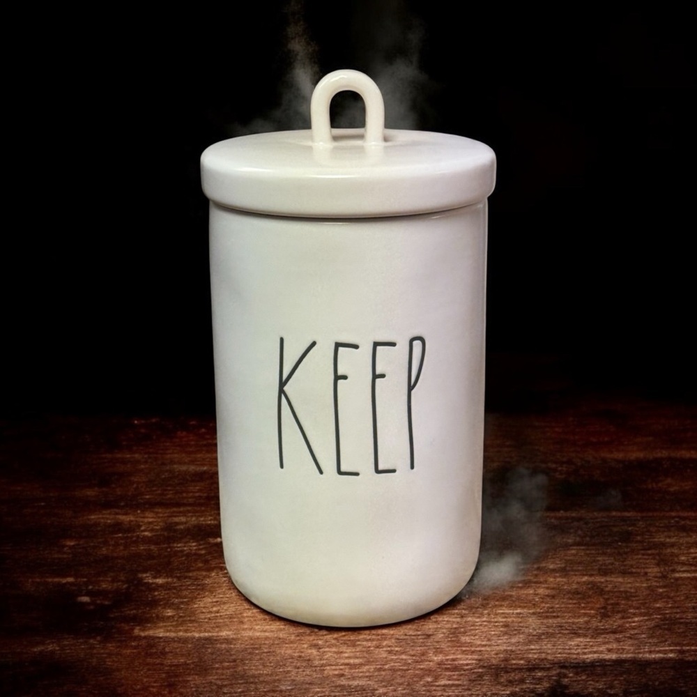 Rae Dunn Tall KEEP Storage Canister Lid That Seals Mint Condition Collectible